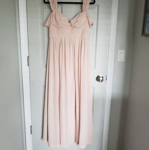 Lulus Blush Floor Length Dress